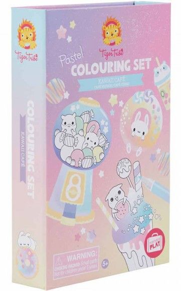 Tiger Tribe - Pastel Colouring Set Kawaii Cafe Book
